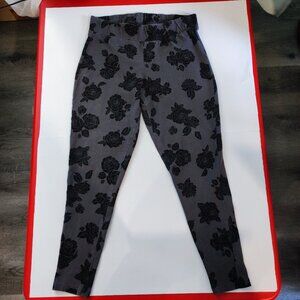 Torrid leggings grey with floral pattern women's junior size 1